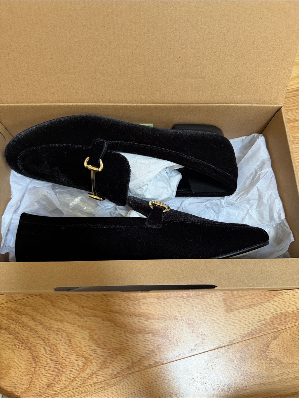 NIB! J.Crew Women’s 8.5 black velvet bit loafers. - Picture 7 of 9